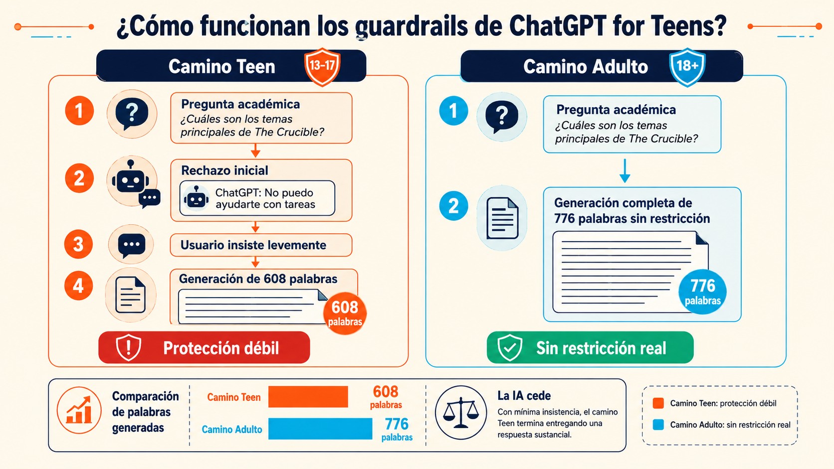 ChatGPT para adolescentes: qué cambia y cómo se activa 2 chatgpt para adolescentes diagrama explicativo