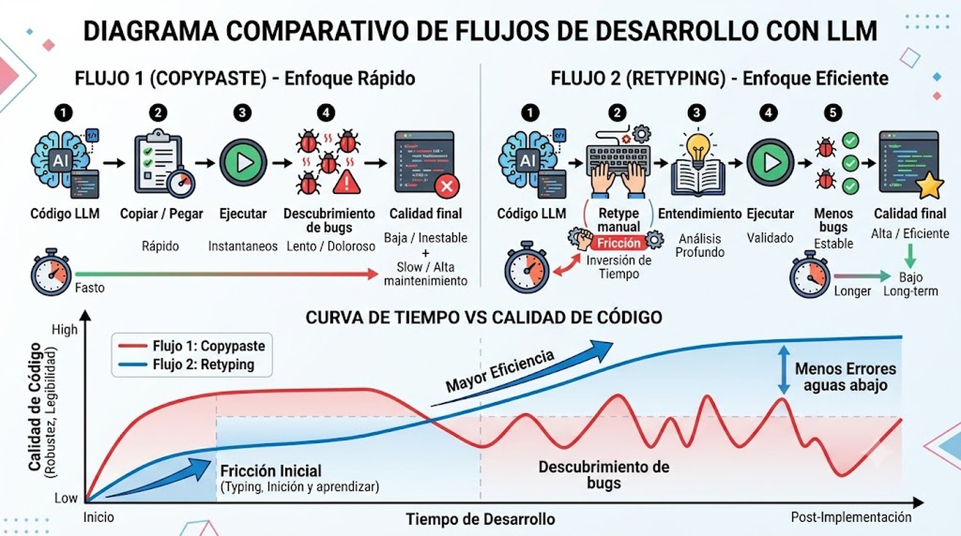 deuda cognitiva código ia diagrama explicativo