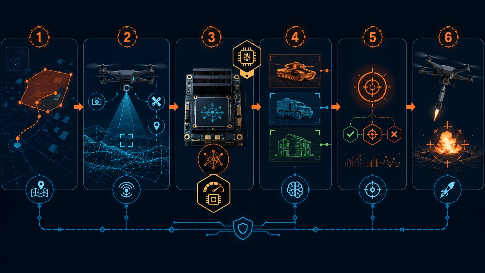 drones autónomos nvidia ia diagrama explicativo