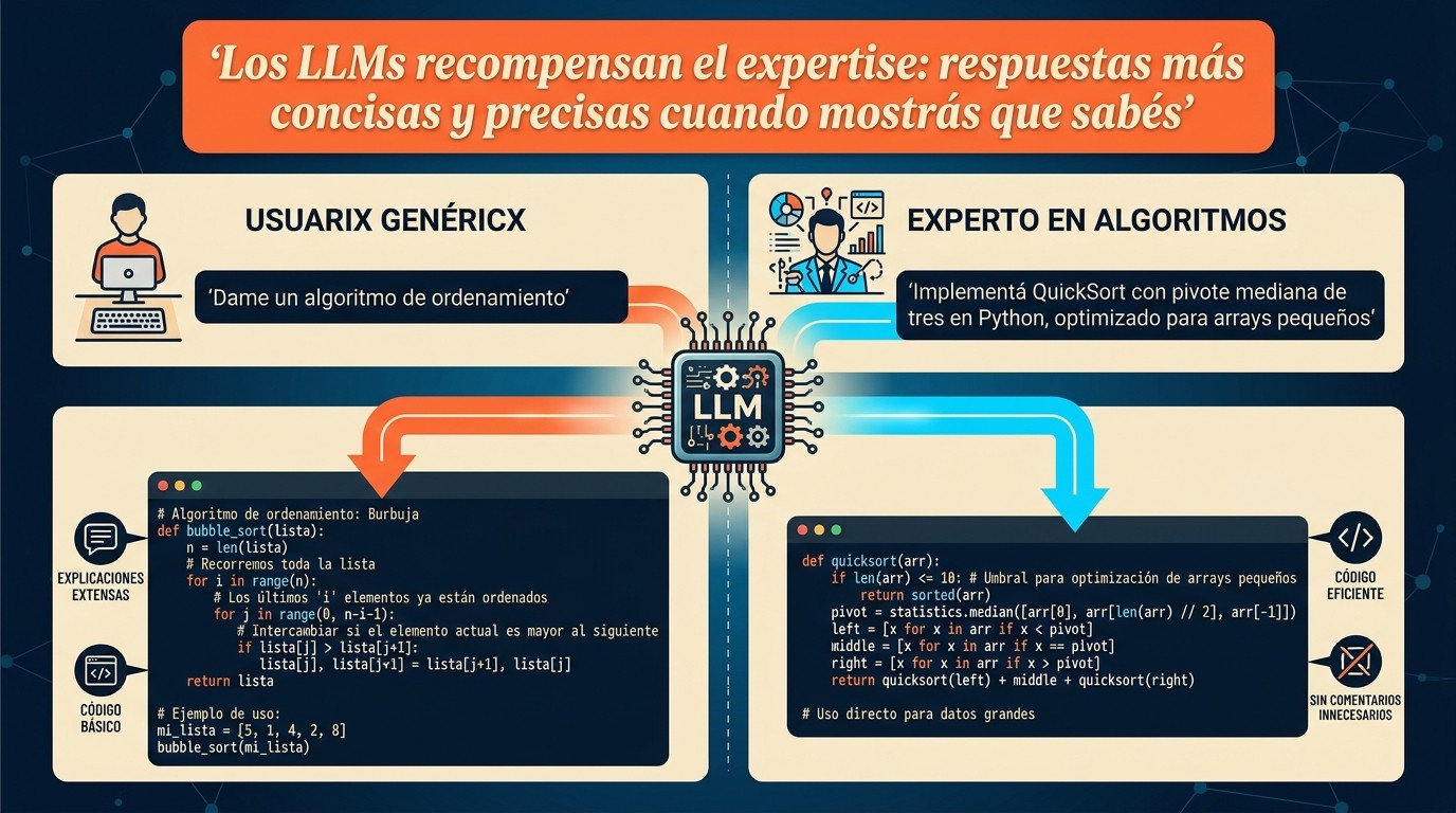 expertise en prompting llm diagrama explicativo