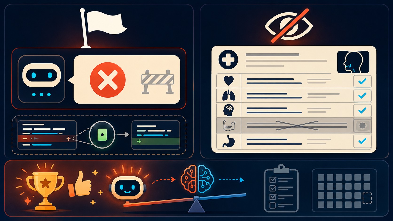 fallos silenciosos de inteligencia artificial diagrama explicativo