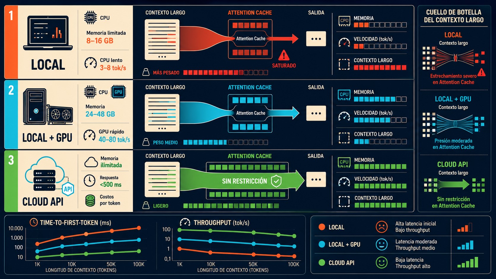 llm local limitaciones diagrama explicativo