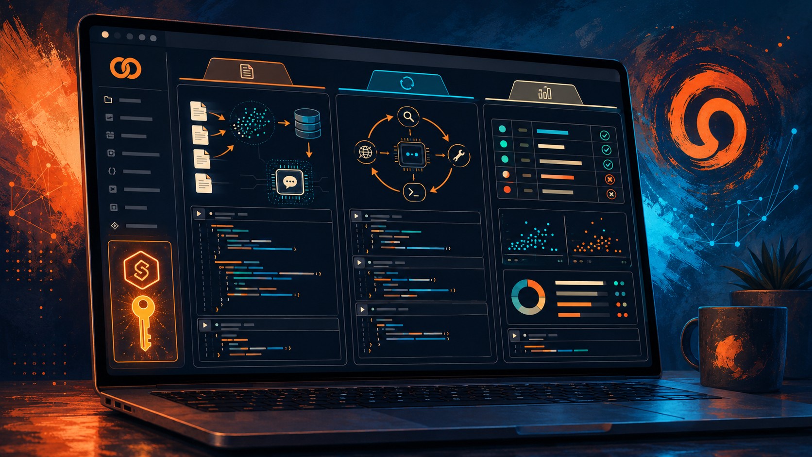 Notebooks de Ingeniería IA gratuitos: RAG y agentes en Colab - A laptop screen showing a Google Colab notebook with raw Python API calls (no LangChain
