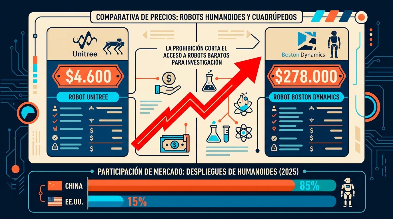 prohibición robots chinos Trump diagrama explicativo