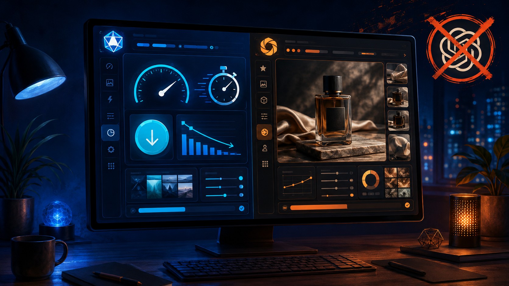 GPT vs Qwen Image 3.0: qué API de imágenes conviene en 2026 - A split-screen comparison on a developer's monitor showing two API dashboards side by si