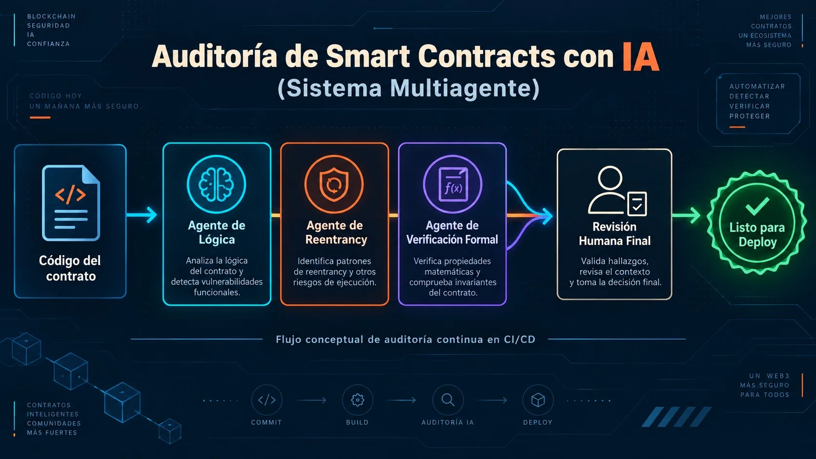 Auditoría de contratos inteligentes con IA en 2026 2 auditoría de contratos inteligentes con IA diagrama explicativo