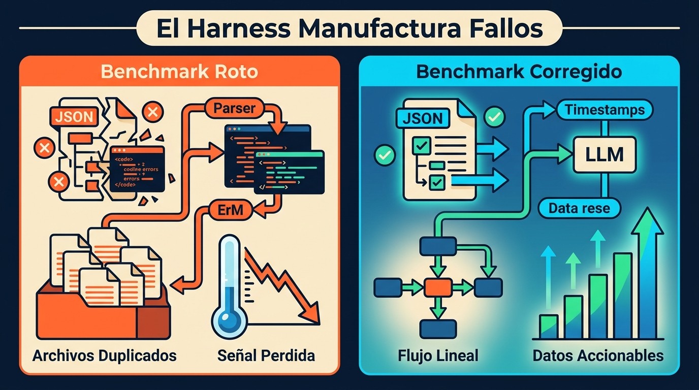 errores en benchmarks IA diagrama explicativo