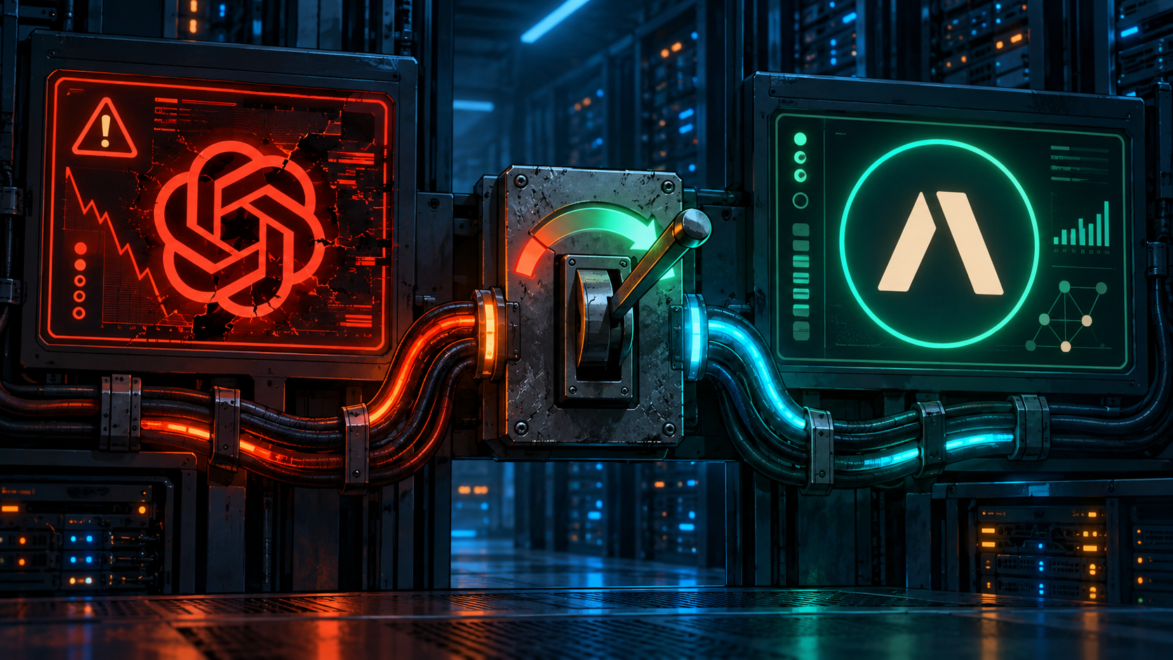Tu LLM API va a fallar: el fallback que lo atrapa — ilustración