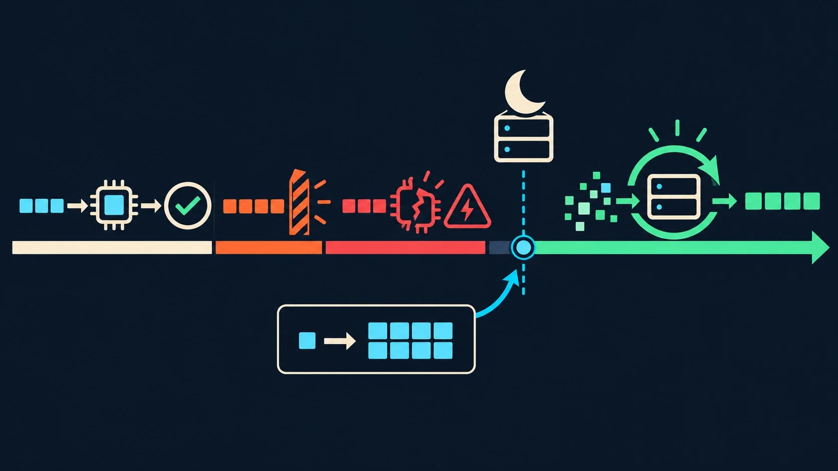El bug que hace perder requests en llama-server 2 llama-server modo sleep diagrama explicativo