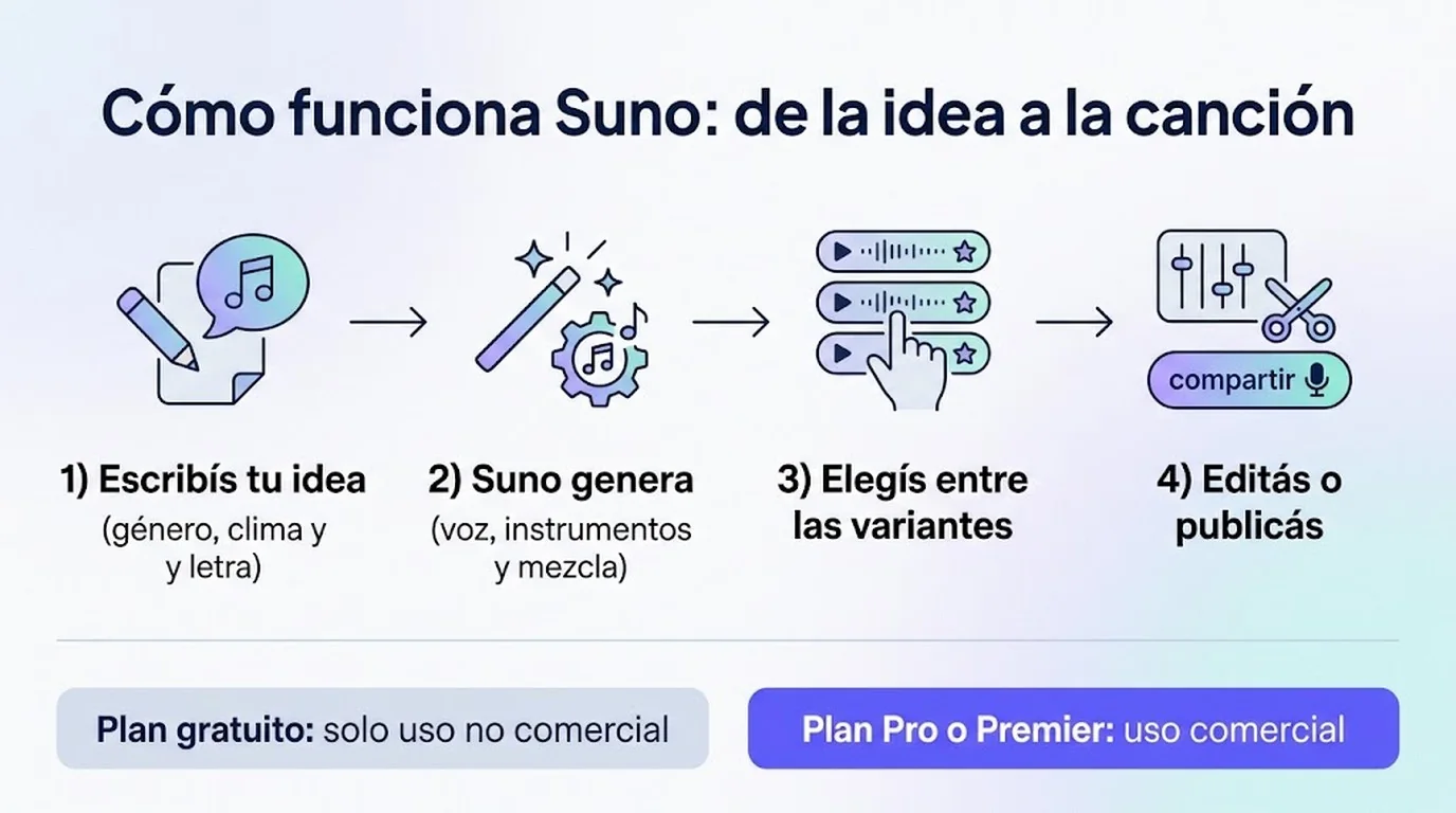 qué es suno ai diagrama explicativo